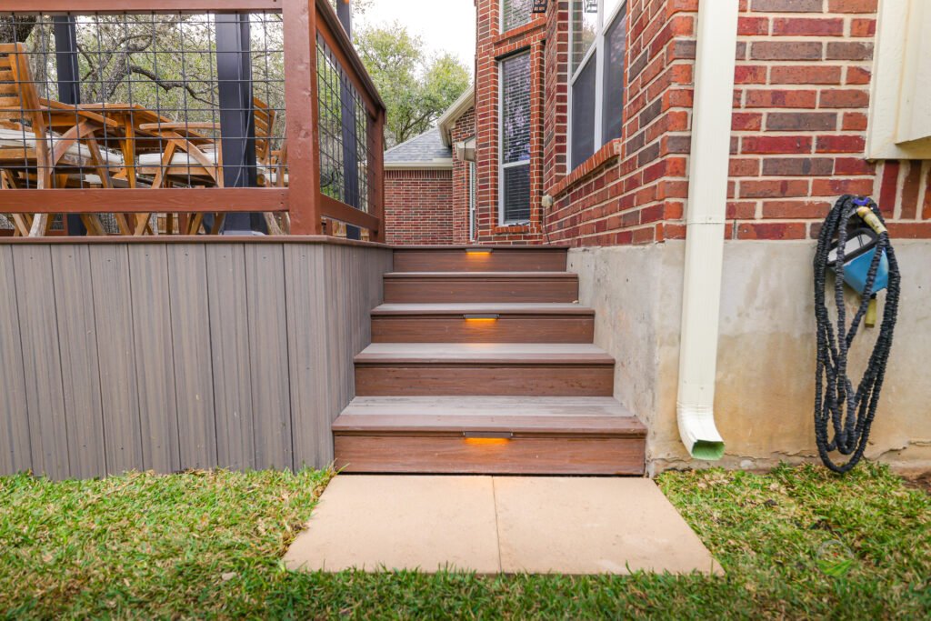 Backyard landscape lighting