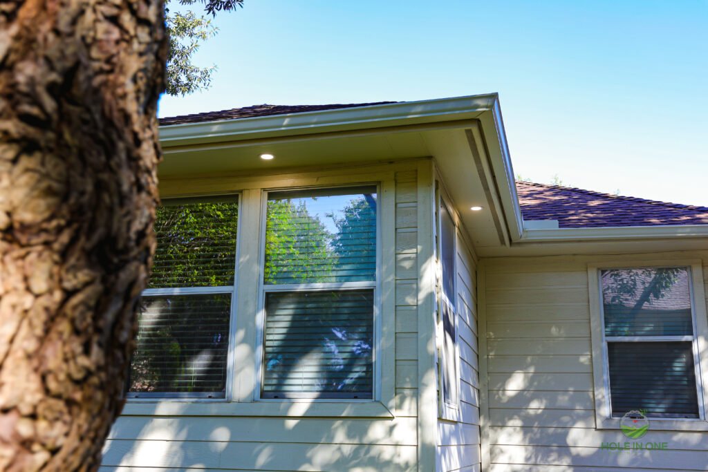 Evening yard lighting